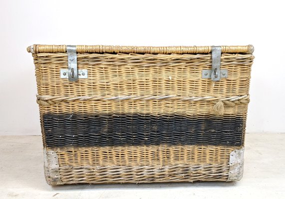 Large Antique Wicker Linen Dresser For Sale At Pamono