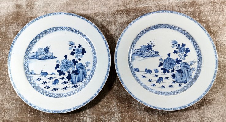 Sabichi Tenby Service de Table en Porcelaine Bleu et Blanc 12 pièces 