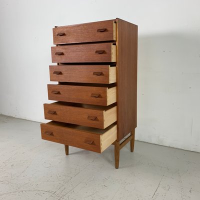 Danish Model F17 Highboy Chest Of Drawers By Poul Volther For Fdb