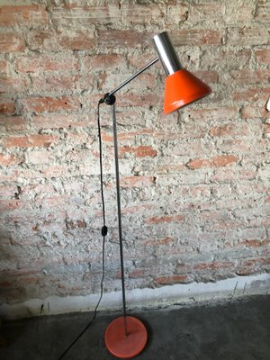 orange mid century lamp
