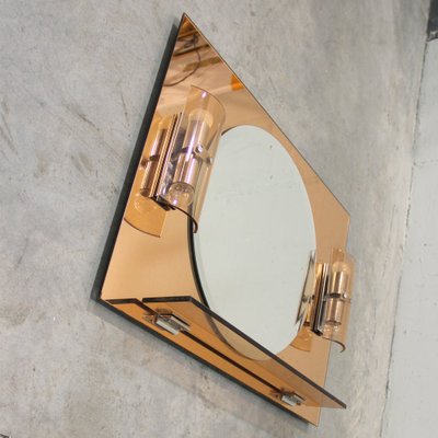 Large Mirror With Shelf From Veca 1970s For At Pamono Large Mirror With Shelf From Veca
