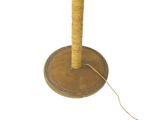 Vintage Italian Wooden And Rope Floor Lamp 1940s For At Pamono Vintage Italian Wooden And Rope Floor, Wooden Spindle Floor Lamp