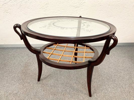 Mid Century Italian Wood And Glass Round Coffee Table By Gio Ponti 1950s For At Pamono - Round Metal Side Table Nz Mid Century Italian Wood And Glass Round Coffee Table By Gio Ponti 1950s For At Pamono - Round Metal Side Table Nz