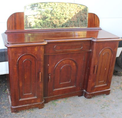 Antique Mahogany Mirrored Back Sideboard 1910s For At Pamono Antique Mahogany Mirrored Back