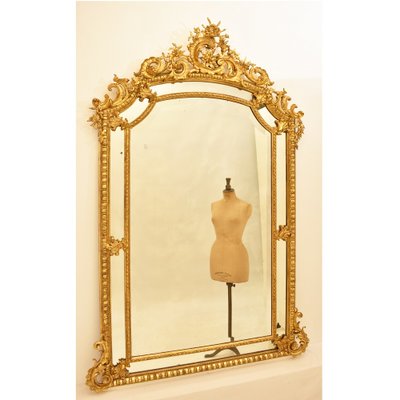 Antique Gilded Rectangular Beveled Mirror For At Pamono Antique Gilded Rectangular Beveled