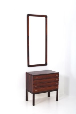 Mid Century Rosewood Dresser And Mirror Set From Froseke For Sale
