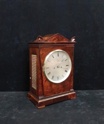 Antique George Iv English Mahogany Bracket Clock From Hampson Mahogany Bracket Clock