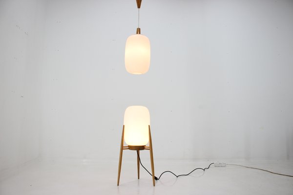 Floor Lamp And Pendant From Uluv 1960s, Pendant Floor Lamp