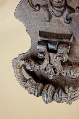Antique Victorian Kenrick style Heavy Cast Iron door knocker-Noir 