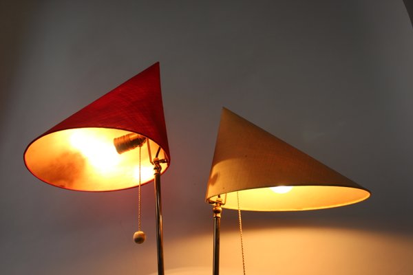 mid century gold floor lamp
