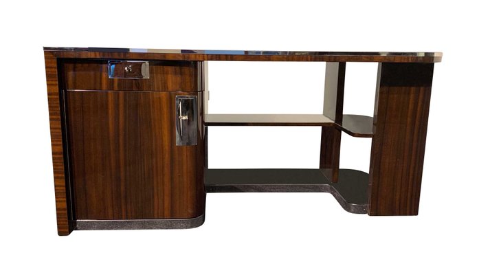 Bauhaus German Macassar And Black Lacquer Desk 1930s For At German Macassar And Black Lacquer Desk