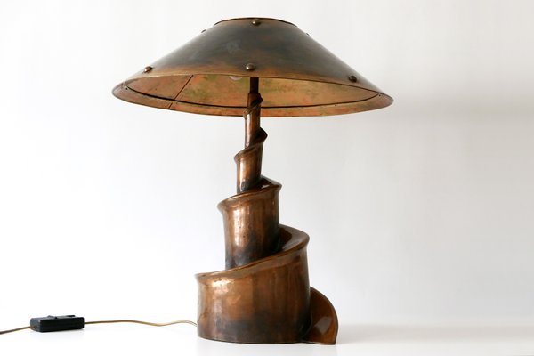 German Brutalist Bronze Floor Lamp, German Floor Lamps