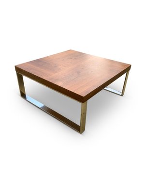 Teak And Chrome Square Coffee Table 1990s For At Pamono Teak And Chrome Square Coffee Table