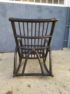 Black wrought iron rocking chair deals