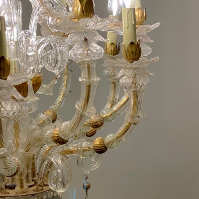 Murano Glass Chandelier 1930s, Crystal Bobeches For Chandeliers In India