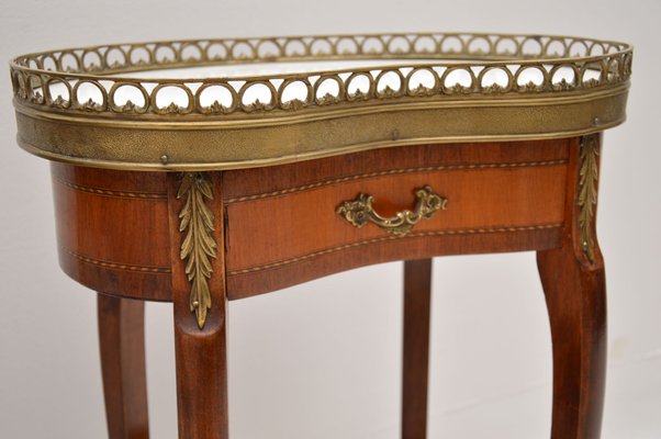 Vintage French Marble Top Kidney Side Tables 1930s Set Of 2 For