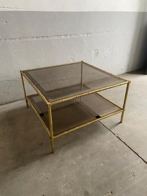 Gold Bamboo Glass Coffee Table : Faux Bamboo Gold Gilt Frame Square Glass Top Coffee Table Chairish - Fargo 40 round reclaimed wood coffee table.