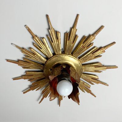sunburst flush mount light