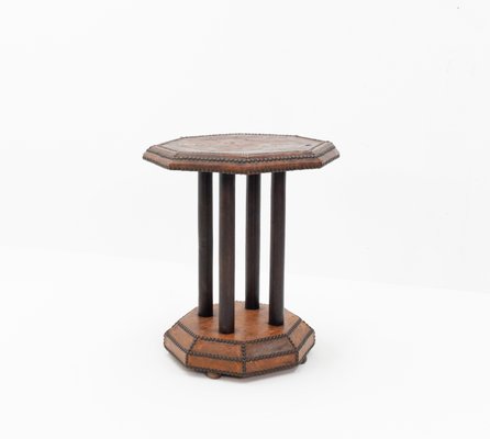 Leather Side Table 1928 For At Pamono, Leather End Table