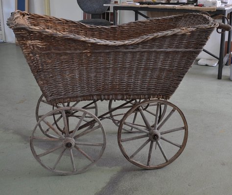 Antique wicker best sale baby carriage