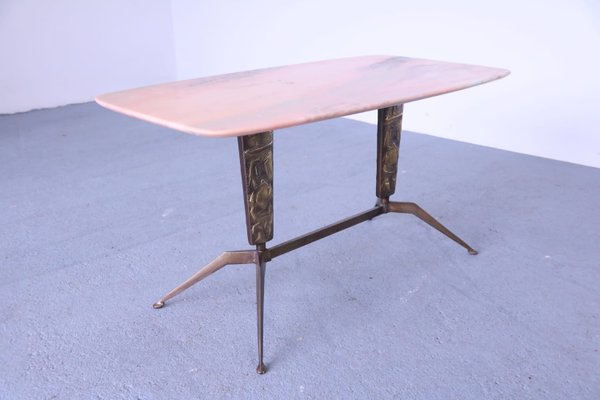 Mid Century Br Marble Coffee Table By Cesare Lacca For Mid Century Br Marble Coffee Table