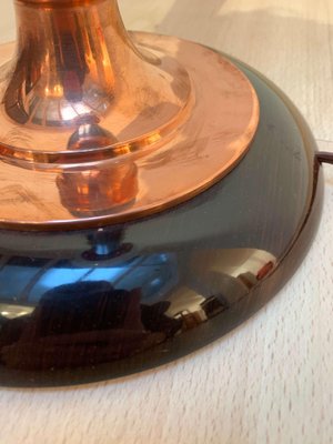 Lampe de Bureau Modèle Mazda Art Déco en Cuivre et Palissandre, France, 1930s Lampe de Bureau Modèle Mazda Art Déco en Cuivre et Palissandre, France, 1930s