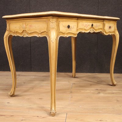 Italian Lacquered Gilded And Painted Desk 1960s For Sale At Pamono
