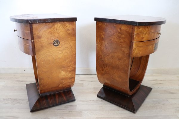 Art Deco Dresser And Nightstands Set From Carpanelli 1940s For