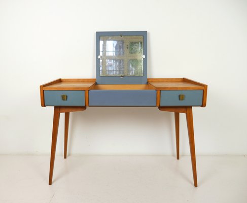 German Birch Desk With Mirror 1950s Bei Pamono Kaufen