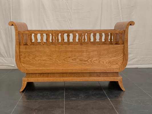 Vintage Biedermeier Style Burl Elm Cradle 1920s for sale at Pamono