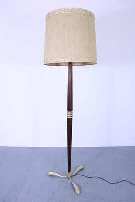 mid century wood floor lamp