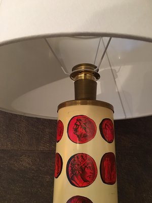 Brass Cammei Table Lamp by Piero Fornasetti 1950s for sale at Pamono