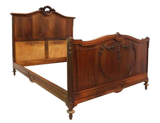 French Carved Walnut Bed 1920s For, Tate King Bed Walnut