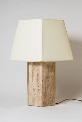 Vintage Travertine Brass Marine Table, Drexel Heritage Table Lamps Collection