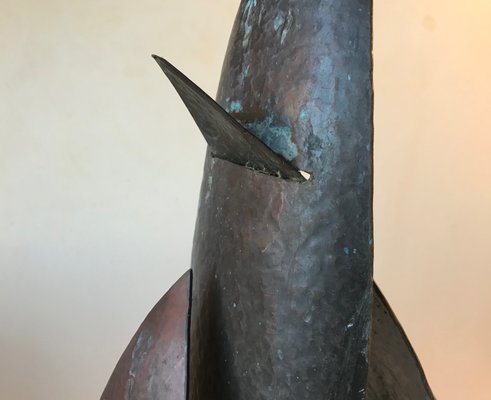 Vintage Brutalist Danish Abstract Copper Sculpture 1970s For Sale At Pamono