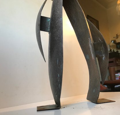 Vintage Brutalist Danish Abstract Copper Sculpture 1970s For Sale At Pamono