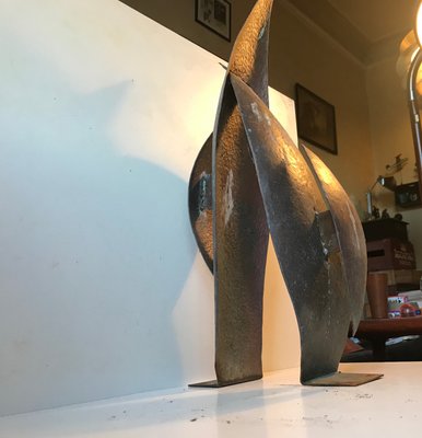 Vintage Brutalist Danish Abstract Copper Sculpture 1970s For Sale At Pamono