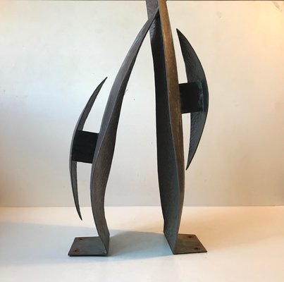 Vintage Brutalist Danish Abstract Copper Sculpture 1970s For Sale At Pamono