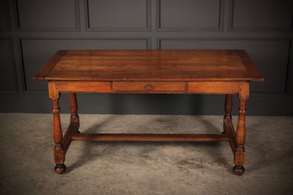 Antique French Solid Oak Writing Table For Sale At Pamono