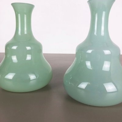 Mid Century Murano Opaline Glass Vases by Gino Cenedese for CENEDESE MURANO ART GLASS VASE | Mid century modern design