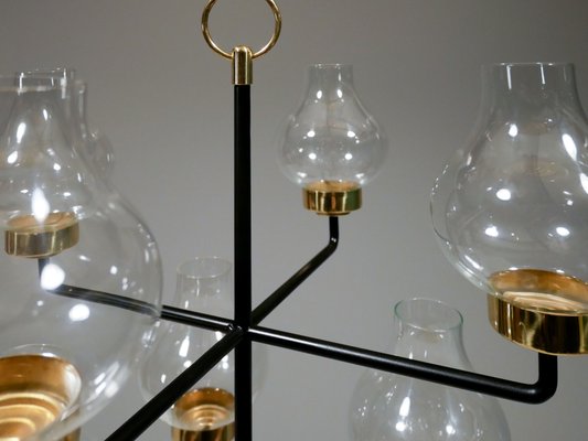 Chandelier by Anders Pehrson for Ateljé Lyktan, 1960s Chandelier by Anders Pehrson for Ateljé Lyktan, 1960s