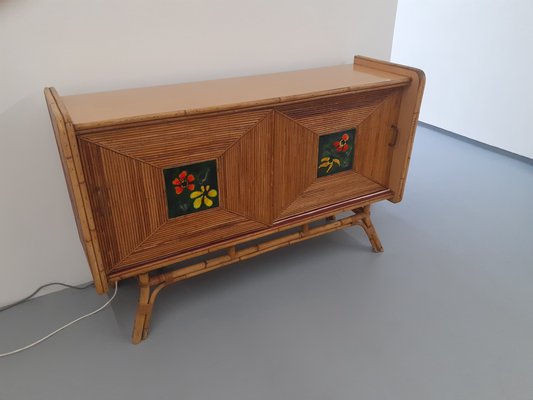 Mid Century Rattan Melamine And Tiled Sideboard Table Coffee Set By Adrien Audoux Frida Minet 1950s For At Pamono - Coffee Table Sideboard Set Mid Century Rattan Melamine And Tiled Sideboard Table Coffee Set By Adrien Audoux Frida Minet 1950s For At Pamono - Coffee Table Sideboard Set