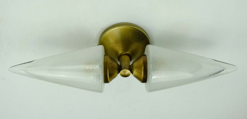 Vintage Wandleuchte aus Metall & Glas von Honsel Leuchten Vintage Wandleuchte aus Metall & Glas von Honsel Leuchten