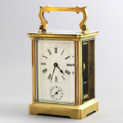 Brass Carriage Clock With Alarm From Richard Co 1880s For At Pamono - Carriage Alarm Clock Brass Carriage Clock With Alarm From Richard Co 1880s For At Pamono - Carriage Alarm Clock