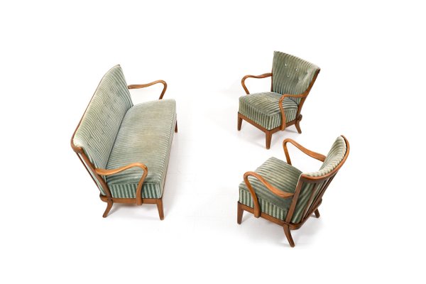 Living Room Set From Slagelse Mobelvaerk 1930s Set Of 3 Bei