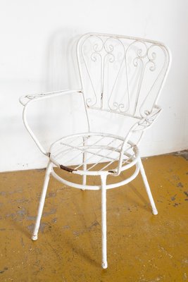 French Painted Iron Garden Chairs 1960s Set Of 4 For Sale At Pamono