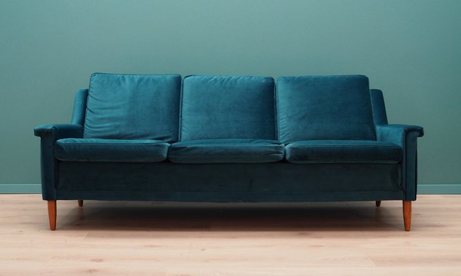 Vintage Danish Green Velour Sofa 1960s For At Pamono Vintage Danish Green Velour Sofa 1960s