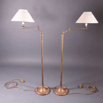 brass reading floor lamp