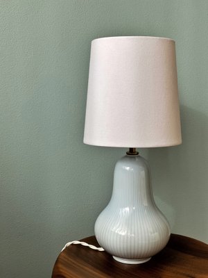 Blue Table Lamp by Gunnar Nylund for Rörstrand, 1940s Blue Table Lamp by Gunnar Nylund for Rörstrand, 1940s