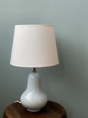 Blue Table Lamp by Gunnar Nylund for Rörstrand, 1940s Blue Table Lamp by Gunnar Nylund for Rörstrand, 1940s